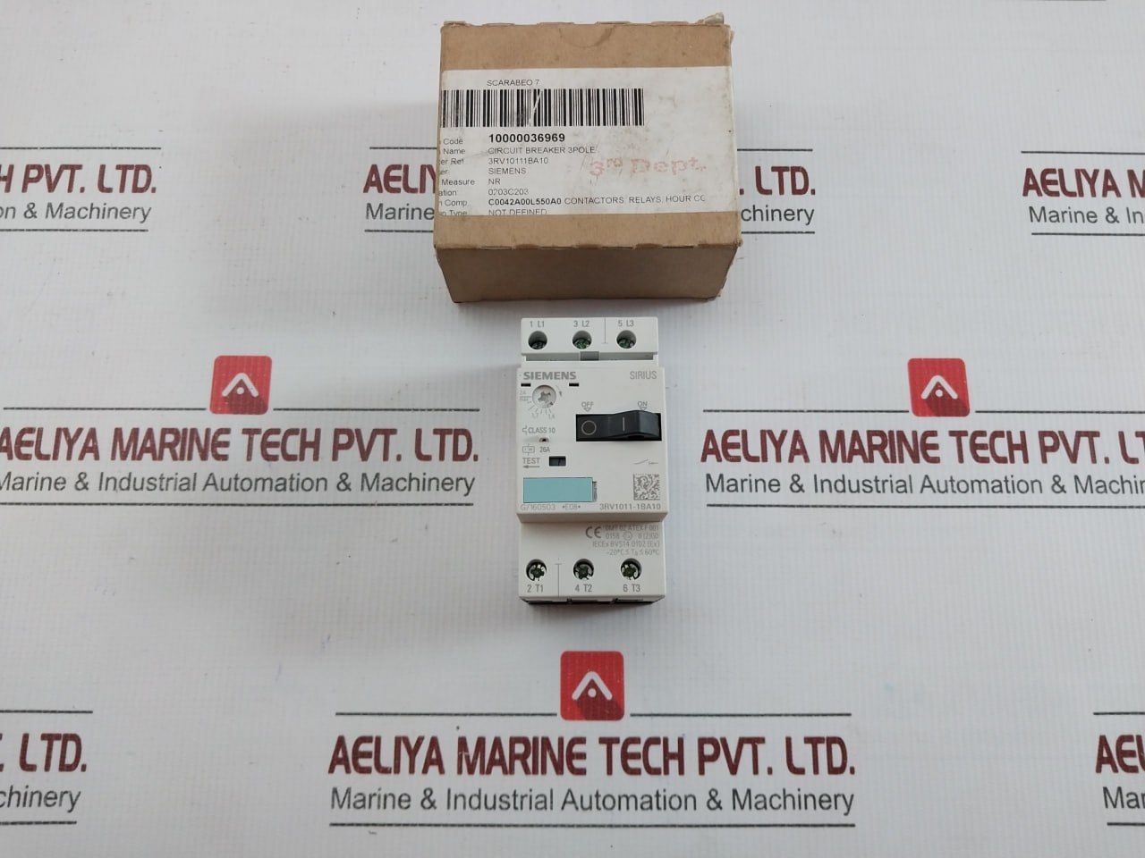 3rv1011-1ba10 By Siemens 3-Pole Motor Protection Circuit Breaker