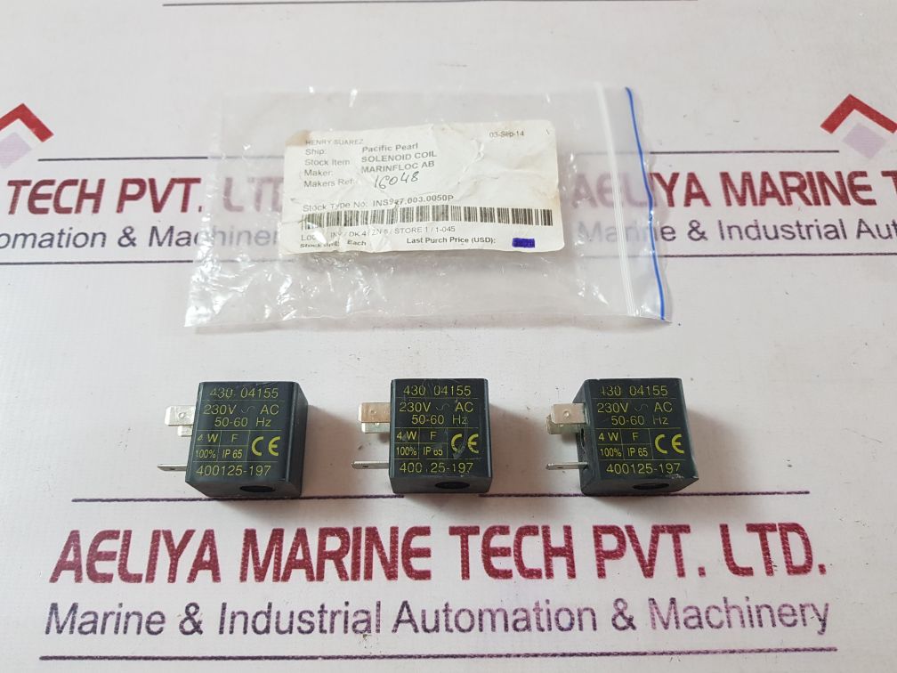 400125-197 solenoid coil 230v~ ac