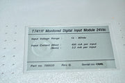T7411F Monitored Digital Input Module (F) 15-80Vdc
