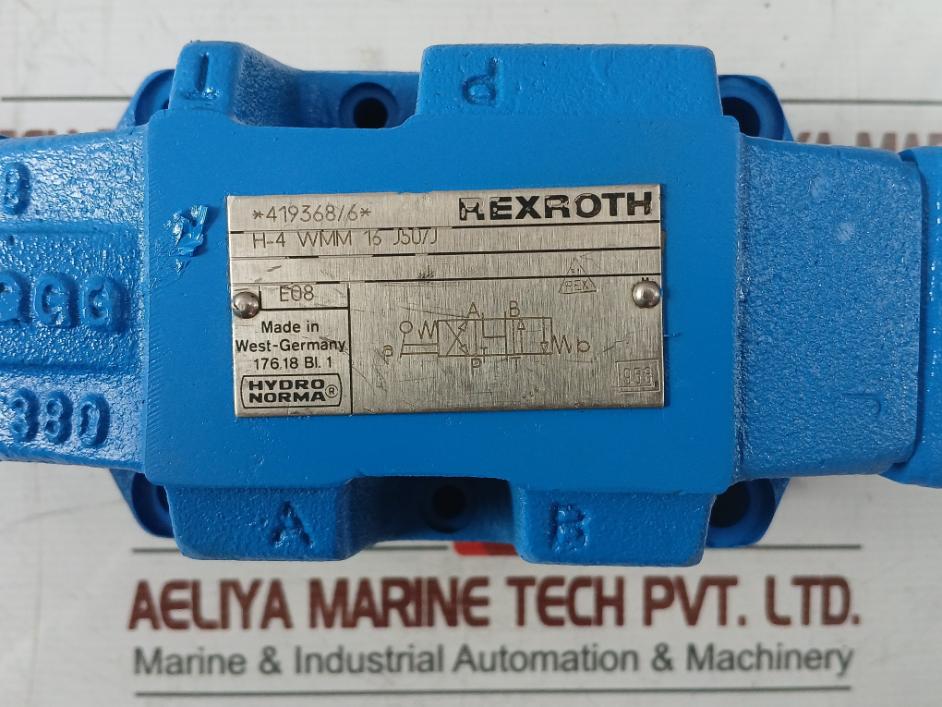 419368/6 Rexroth H-4 Wmm 16 J50/J With Hand Lever Actuation Directional Valve