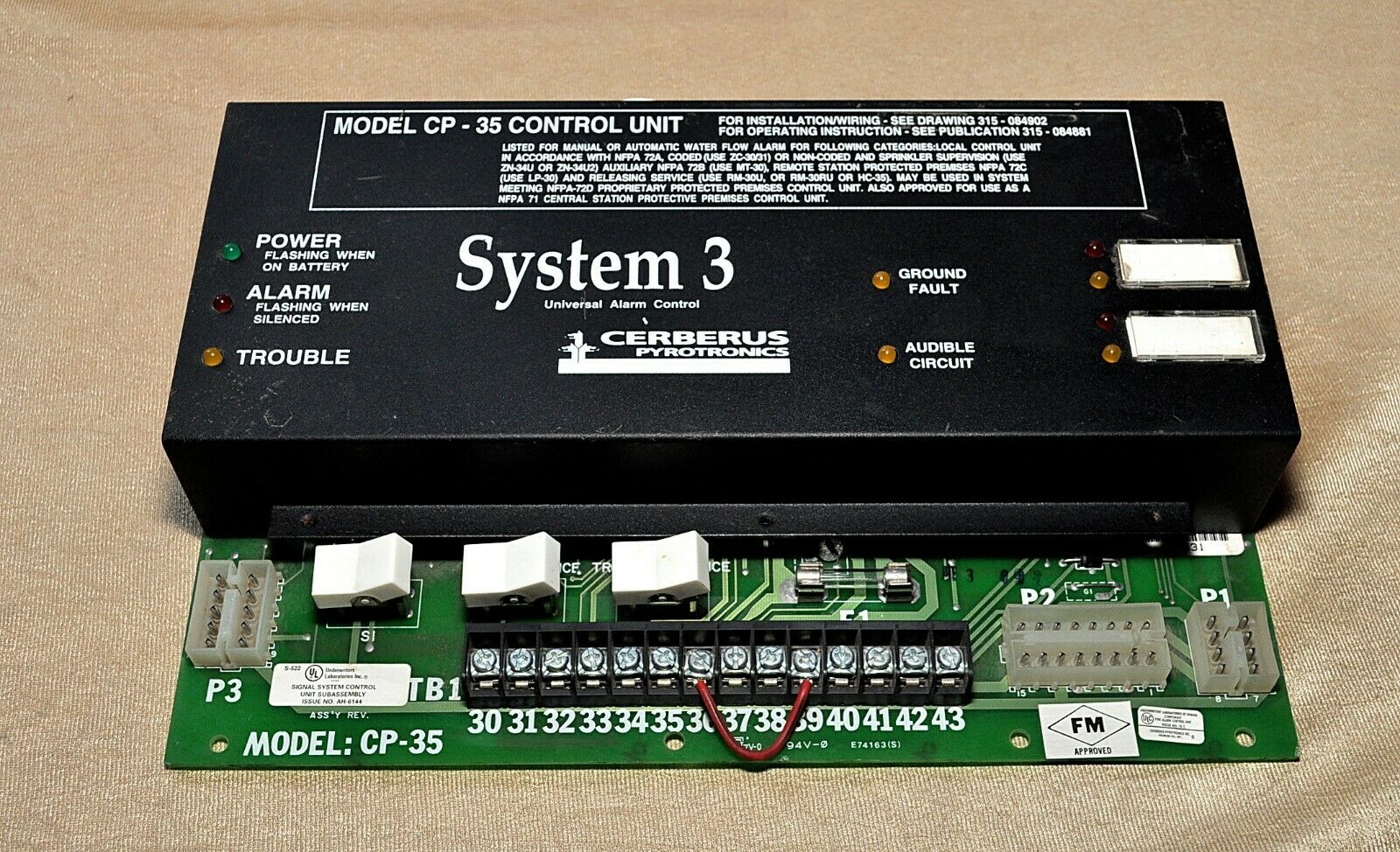 Cerberus cp-35 system 3 universal alarm control