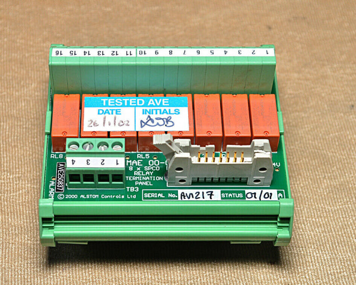 Alstom mae-00-06 relay termination panel (New)