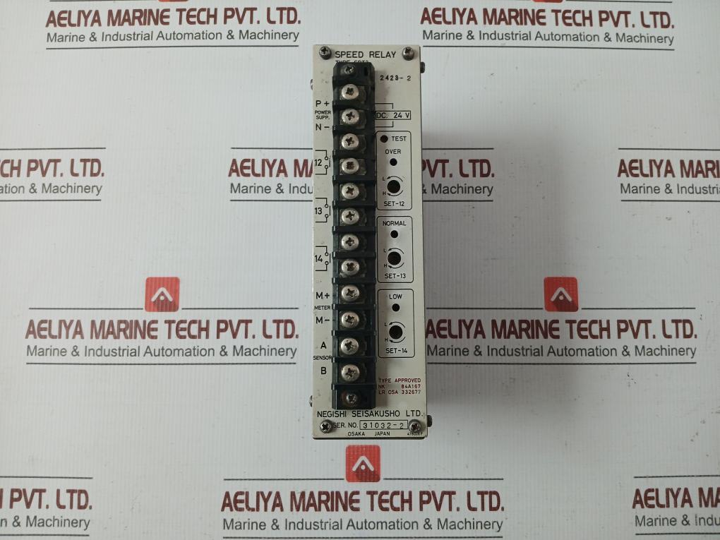 46111-554000 24 Vdc Used Condition By Negishi Seisakusho Srt2 Speed Relay