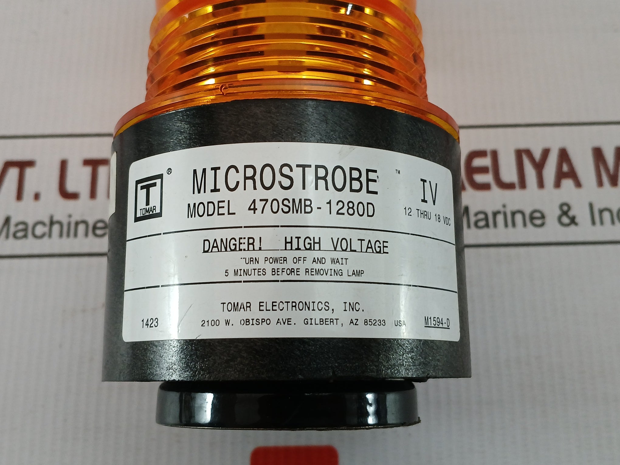 470smb-1280d Iv Warning Strobe Light 12-18vdc Tomar Electronics - 370 Gm