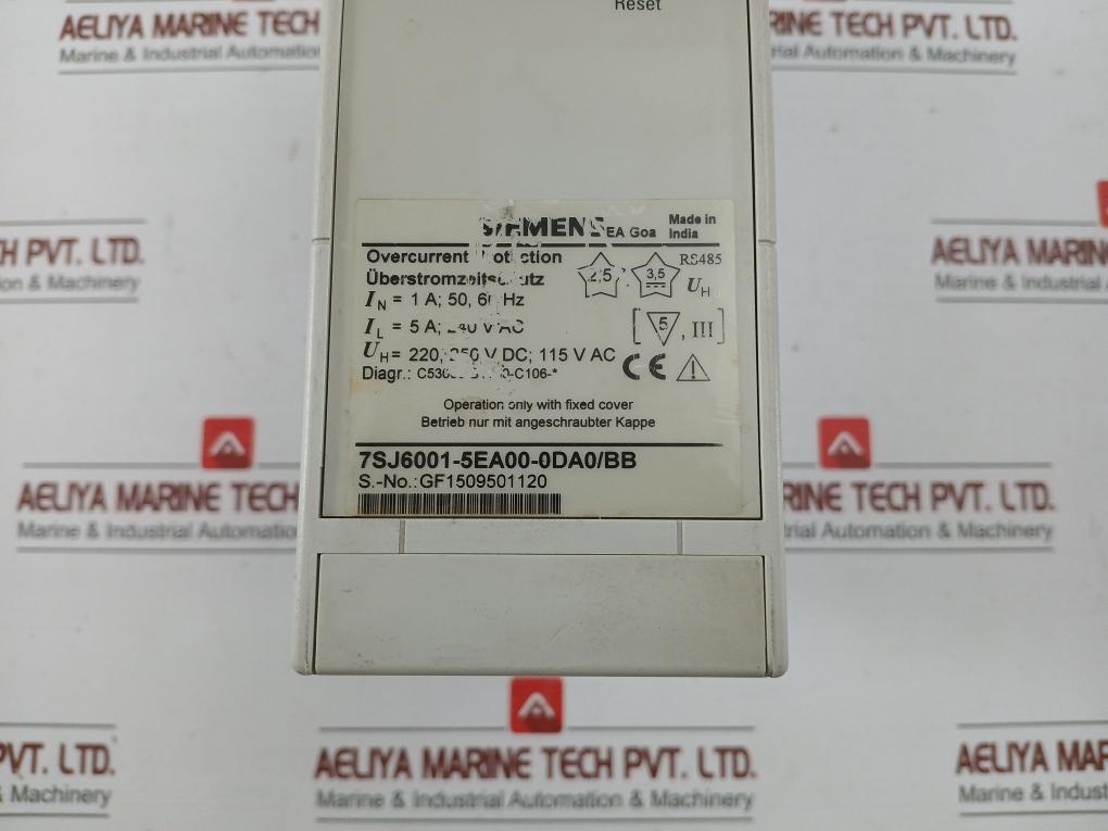 50-60 Hz Used Condition 7sj6001-5ea00-0da0/Bb Overcurrent Protection Relay By Siemens
