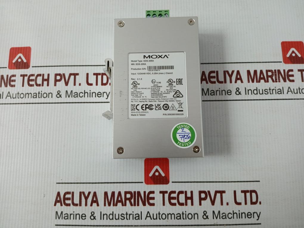 5 Port Ethernet Switch Part No. Eds-205a Moxa Rev 2.1.0