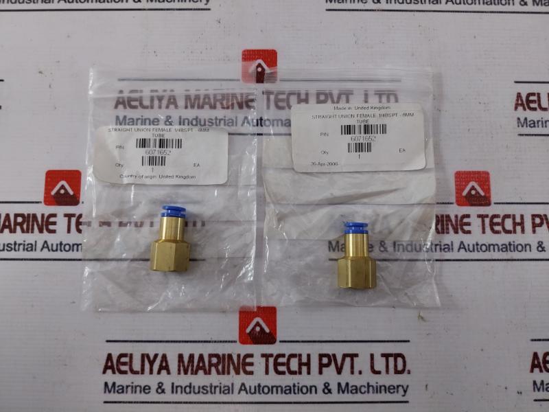 6071652 Tube Straight Union Female Adapter Connector 1/4Bspt-6Mm