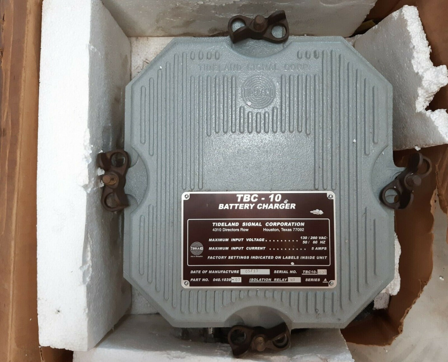 Tideland signal tbc-10 battery charger 040.1039-03 ser.A