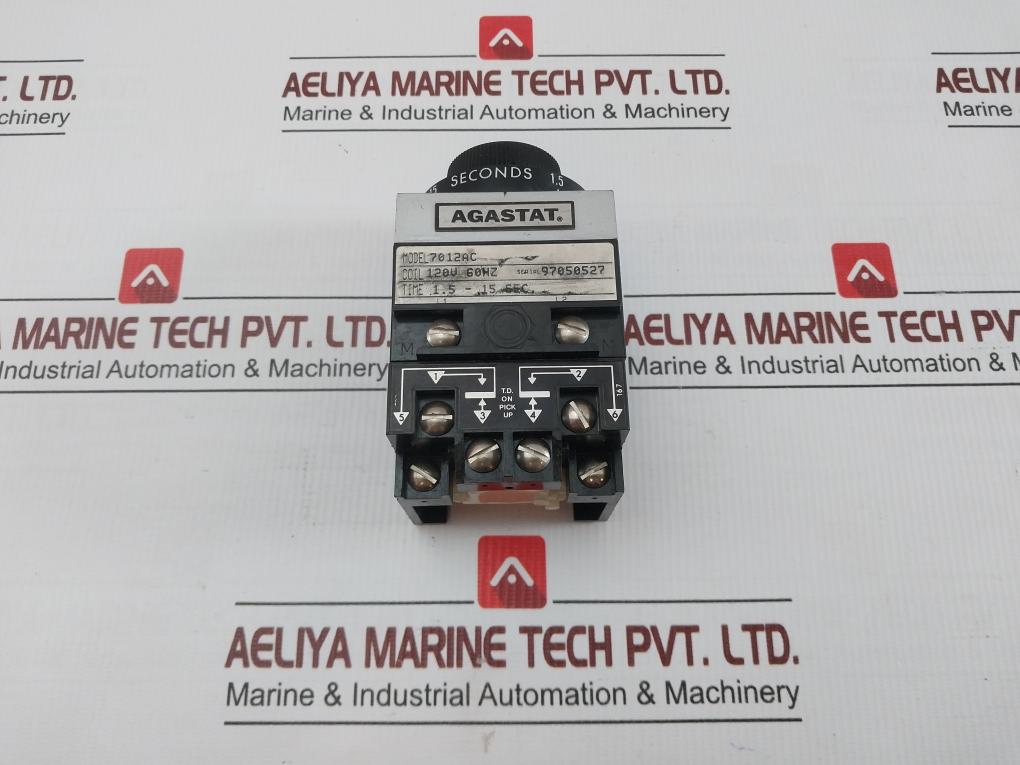 7012ac Timing Relay 120 V 60hz Time: 1.5-15 Second By Agastat