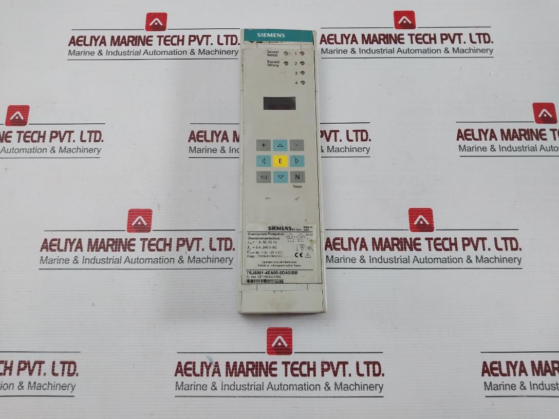 7Sj6001-4Ea00-0Da0/Bb Overcurrent Protection Relay  Uh= 60, 110, 125 V Dc BY Siemens
