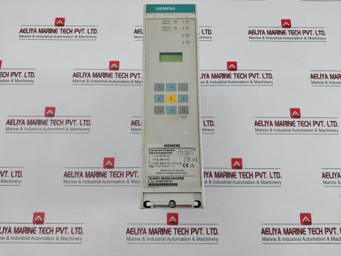 7Sj6001-5Ea00-0Da0/Bb Over Current Protection Relay Brand in Siemens 240Vac