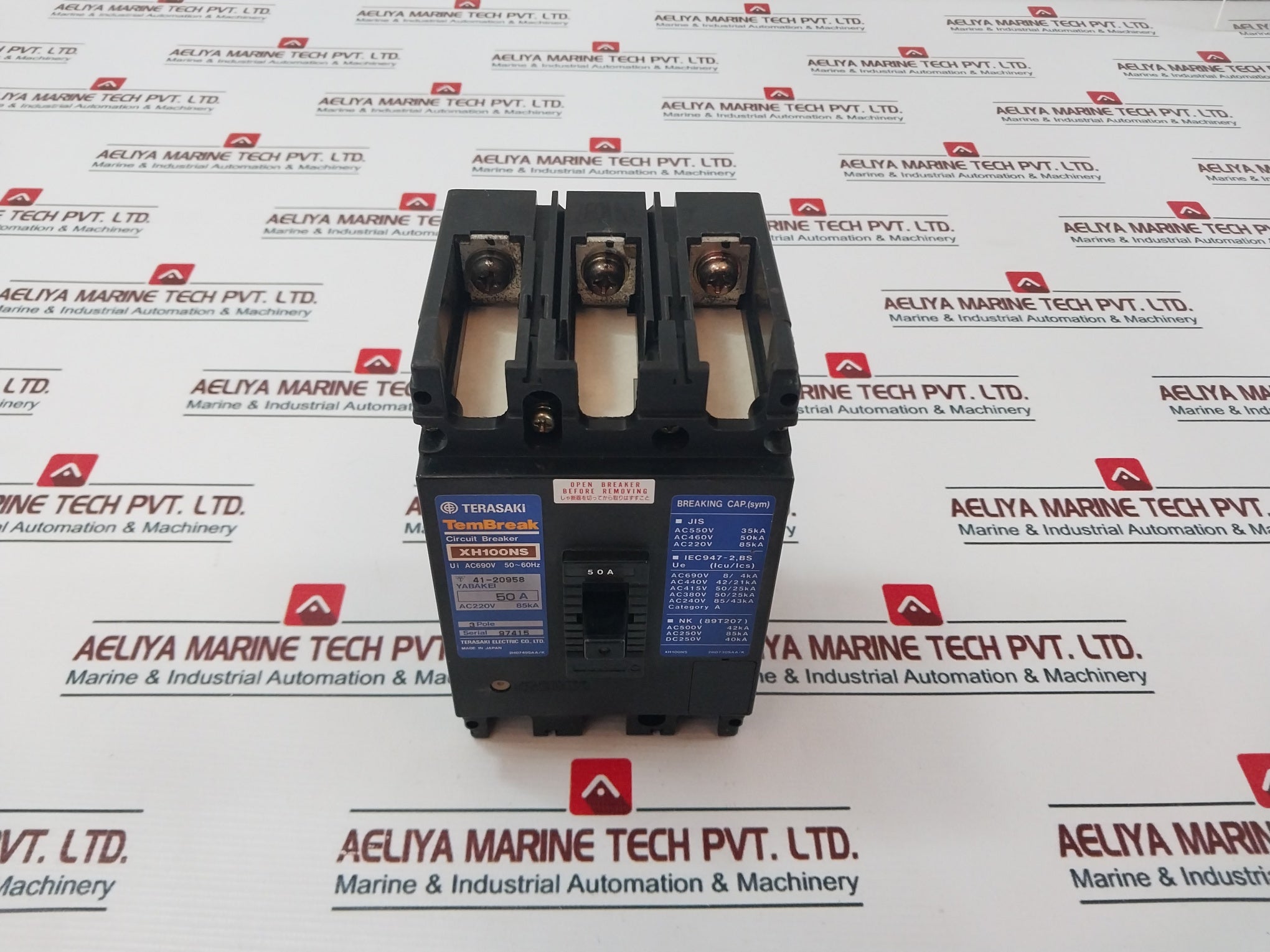 Terasaki Electric Xh100Ns Circuit Breaker 50A Ac220V 85Ka