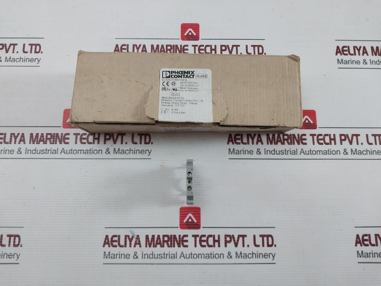 800V 4Mm2 Din Rail Terminal Block Uk 5 N Phoenix Contact 8 Mm (1 Box = 50 Pcs)