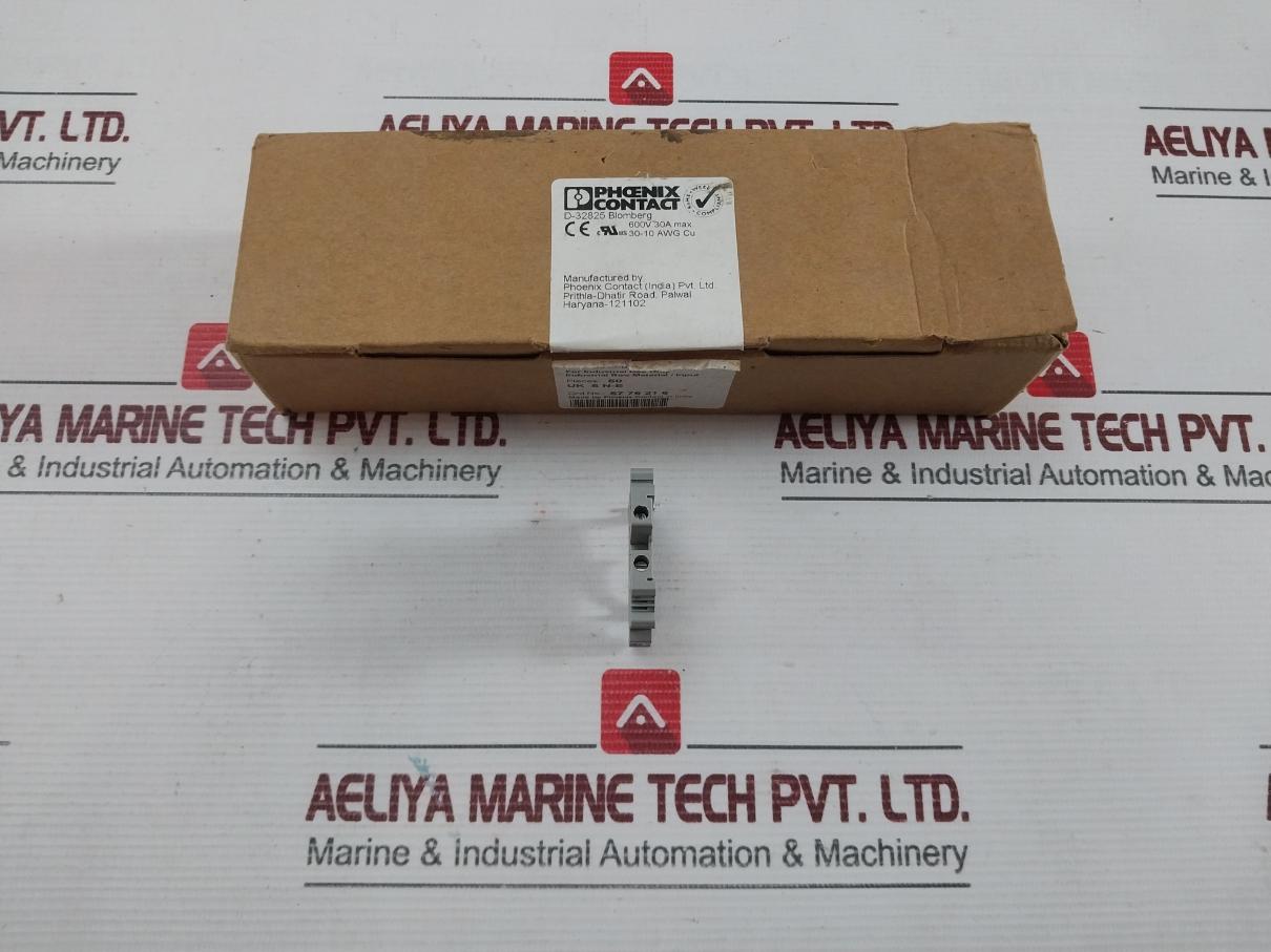 800V 4Mm2 Rail Terminal Block  Phoenix Contact Uk5N-e Din 600V 30A Max (1 Box = 50 Pcs)