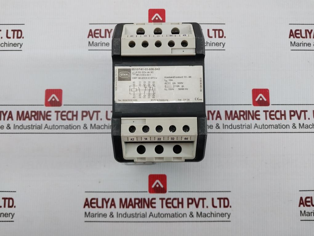 8510/141-03-606-040 Auxiliary Contactor Brand R. Stahl 6a 500v 50/60hz