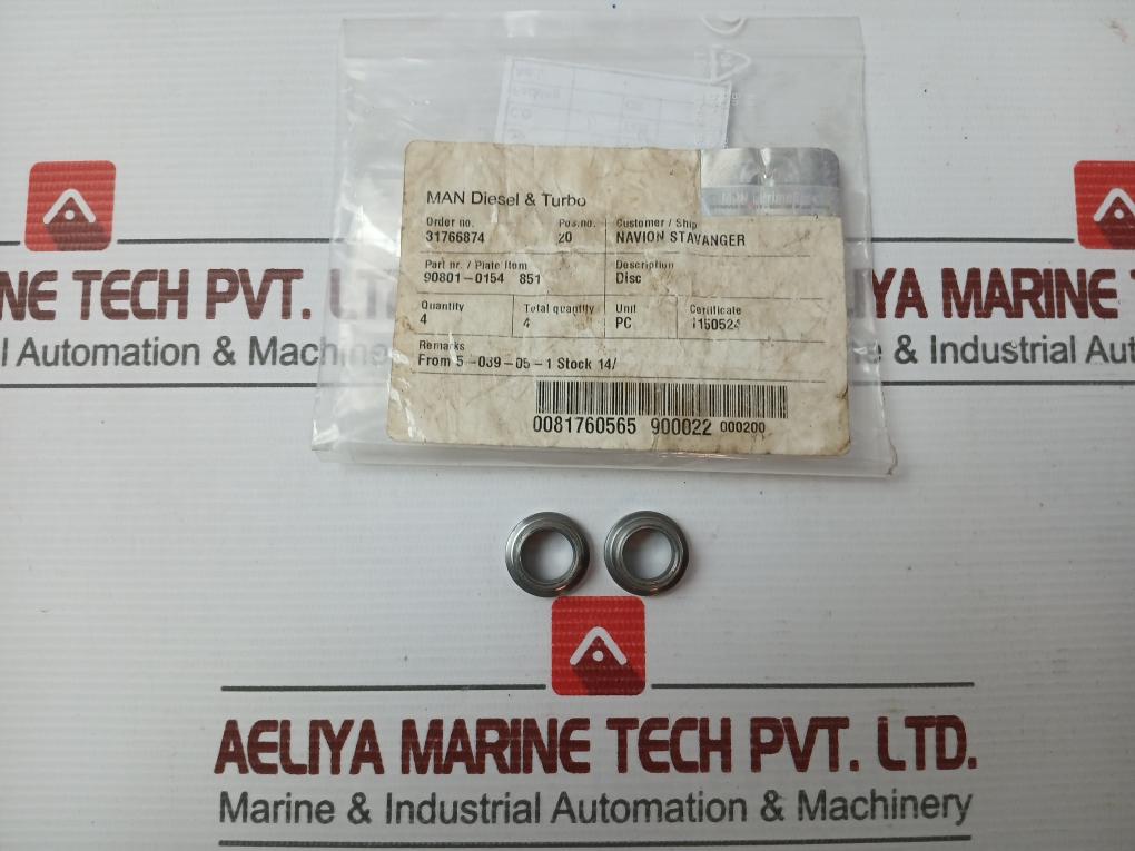 90801-0154 851 Man Diesel & Turbo Disc