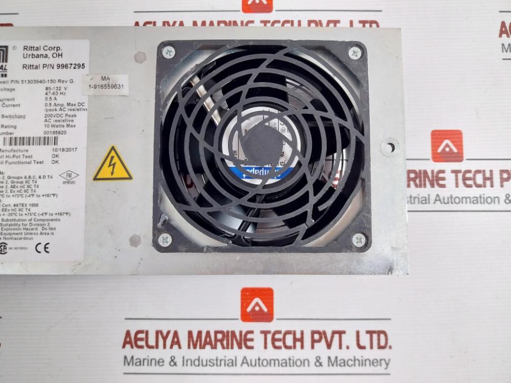 Rittal 9967295 Fan Assembly 51303940-150 - Used