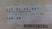 Kongsberg gt300c3g40v pressure transmitter