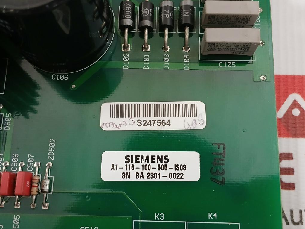 A1-116-100-505-Is08 Power And Interface Board Brand Siemens