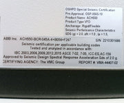 Abb Ach550-bcr-045A-4+B058+F267 Variable Frequency Drive (Vfd) 44A 380-480Vac