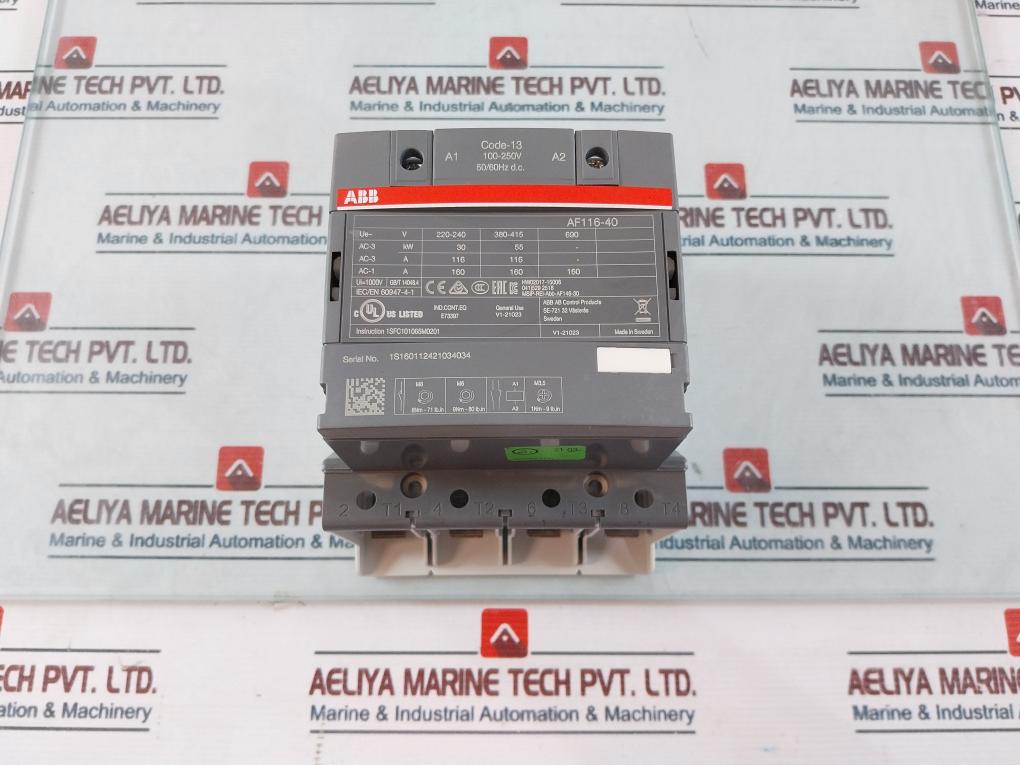 Abb Af116-40-00B-13 Contactor 100-250V