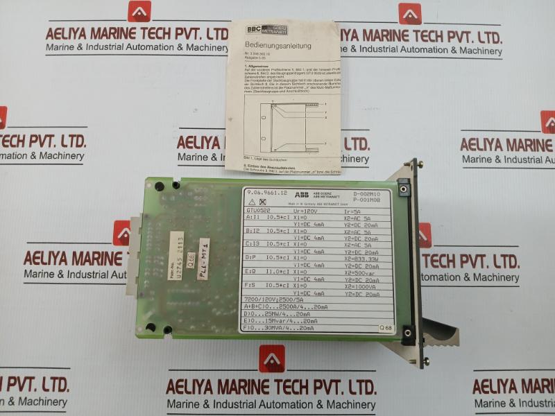 Abb Gtu0522 Multi-Transducer Industrial Control Unit