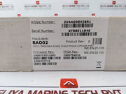 Abb Rao02 16 Channel Redundant Analog Output Module 2Vaa008428R1