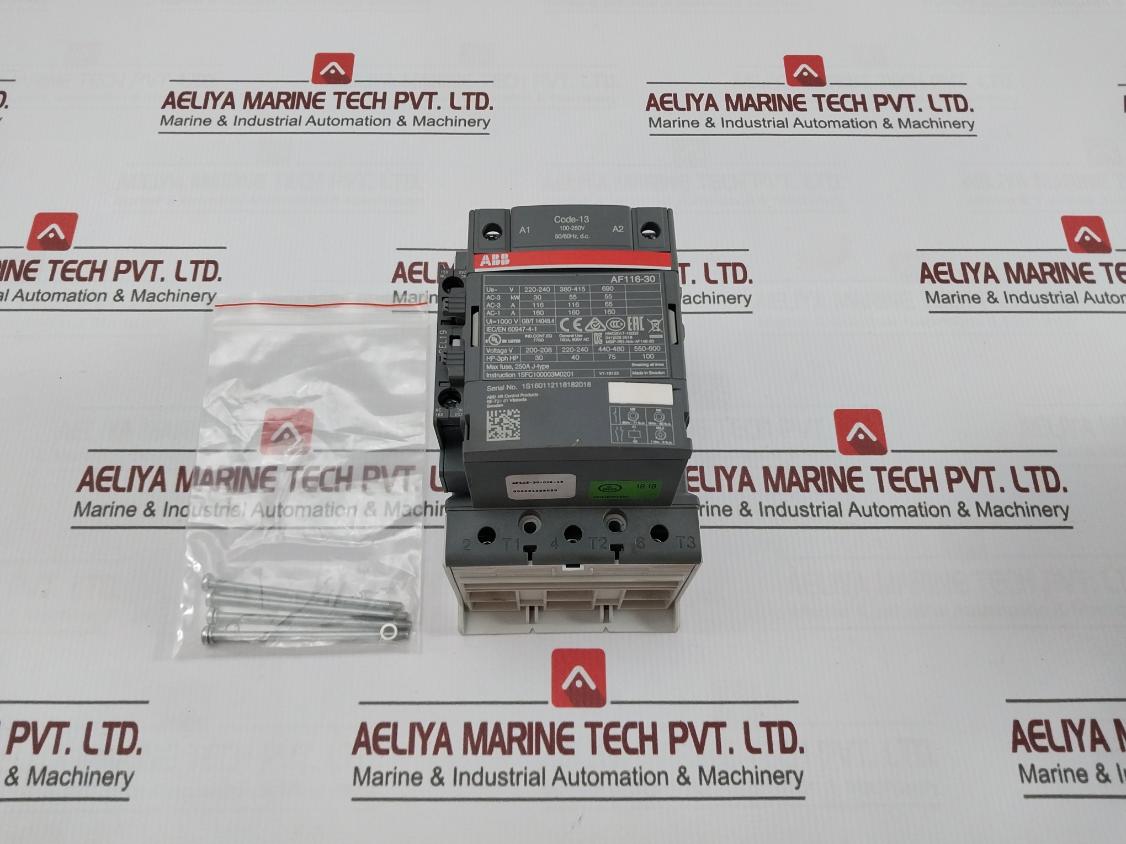 Abb Af116-30 Contactor V1-18123 100-250V 50/60Hz 5Ma-24Vdc
