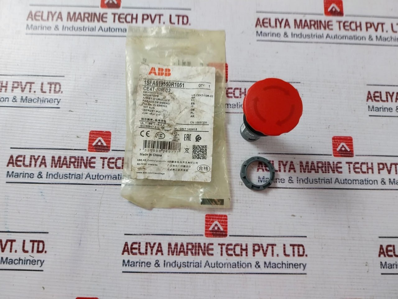 Abb Ce4T-10R-02 Compact Emergency Stop Pushbutton Switch 1Sfa619550R1051 5A 300V