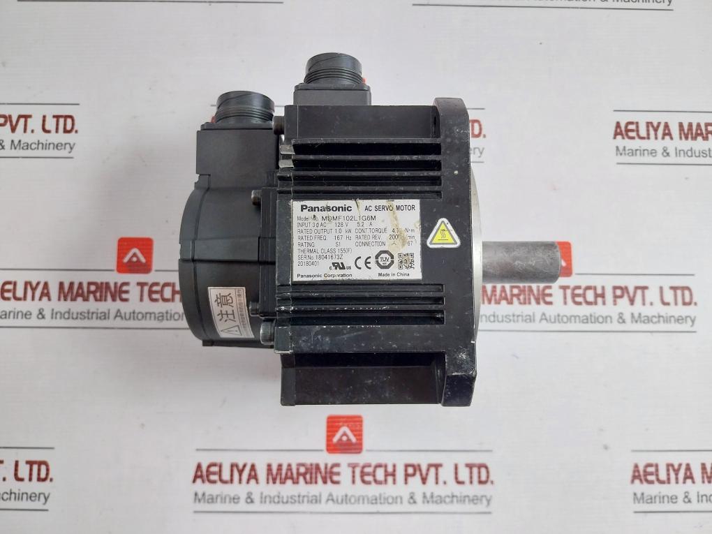 Ac Servo Motor Brand Panasonic 128v 5.2a 2000 R/Min Mdmf102l1g6m