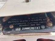Ae 10 D-1P Dimmerstat 10 Amps 240V 50/60 Hz 2-7Kva