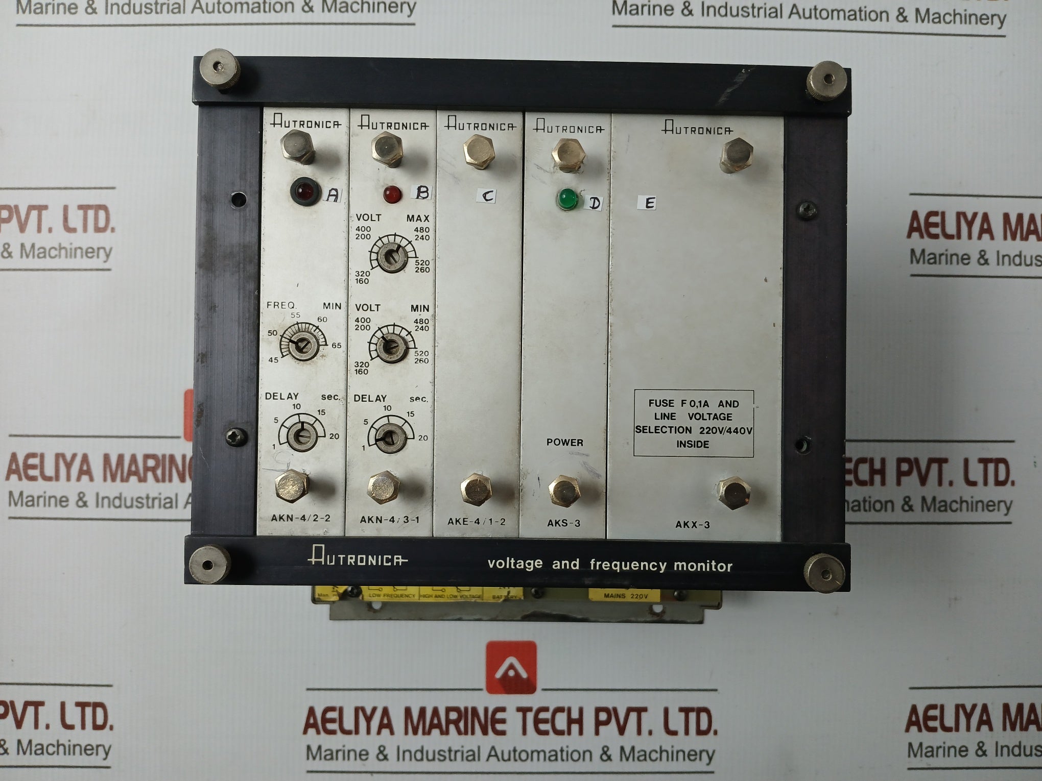 Aks-3 Voltage And Frequency Monitor 45-65 Min 1-20 Sec BY Autronica Ak-38/1