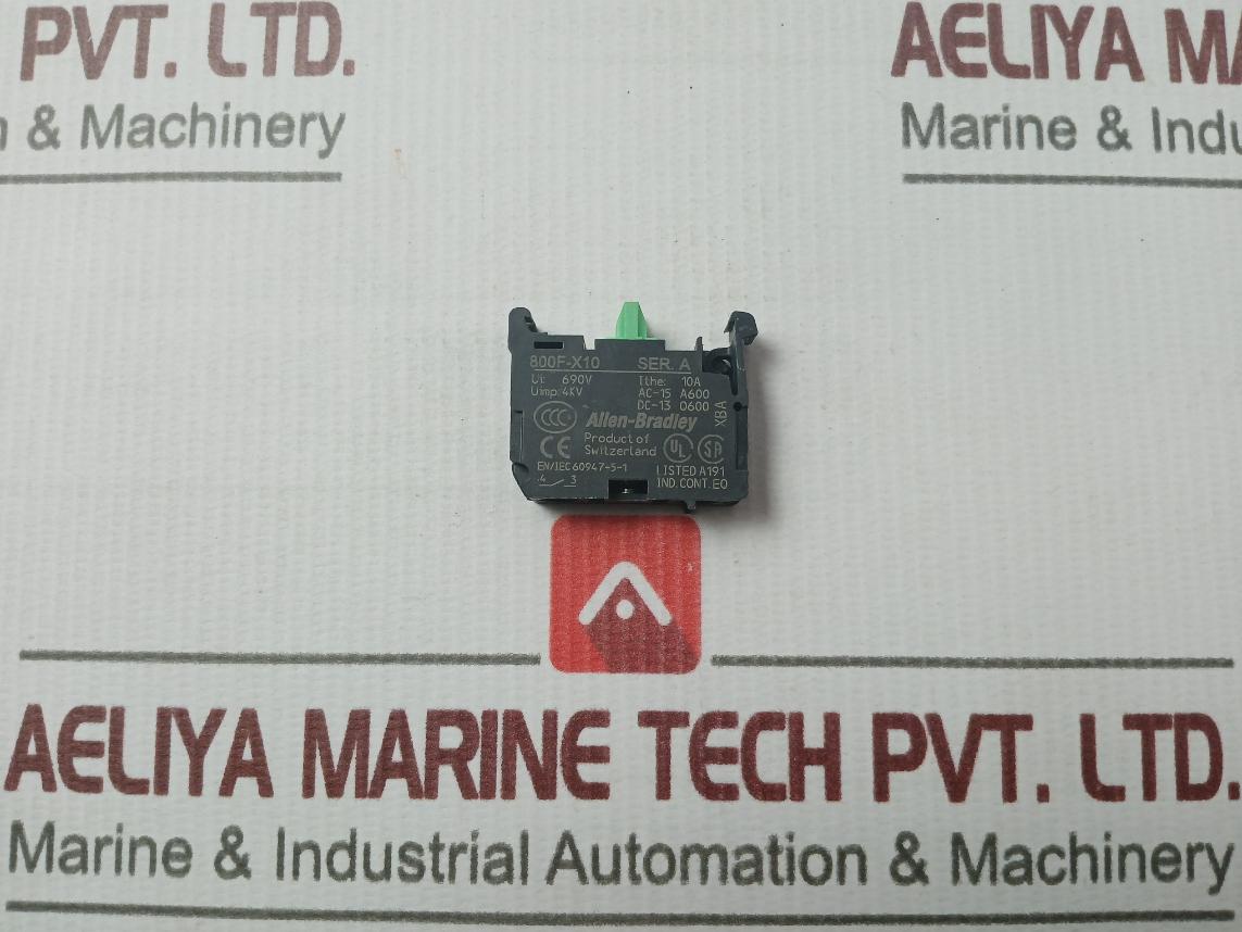 Lot Of 6X Allen-bradley 800F-x10 Contact Cartridge 10A Ac-15/Dc-13