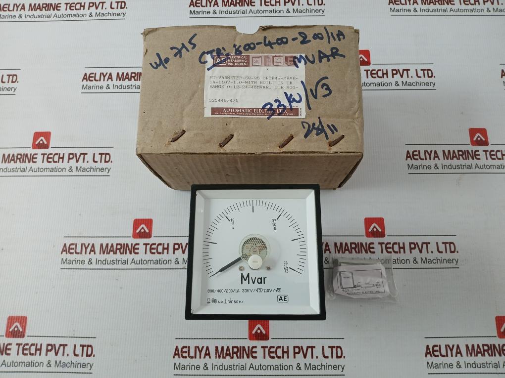 Analog Power Meter By Automatic Electric Mt-varmeter-sq-96