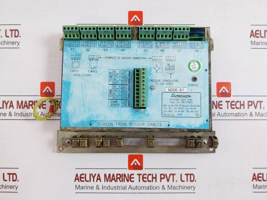 Analog Input Node Pressure Transducer Module -20 +70c Part No. Al-100/Ai8ex By Autronica