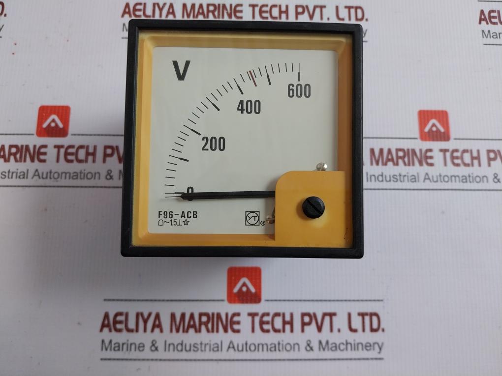 Analog Voltmeter Part No. F96-Acb By Shanghai Yitai 0-600v