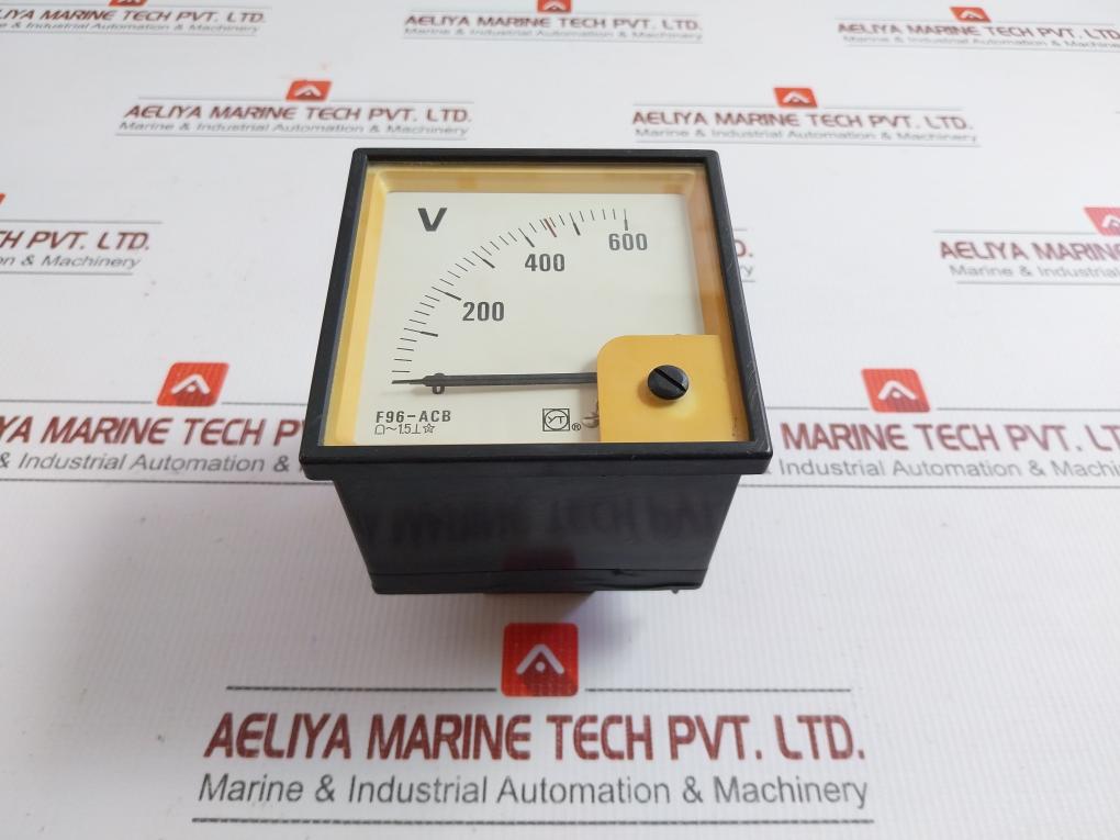 Analog Voltmeter Part No. F96-Acb By Shanghai Yitai 0-600v