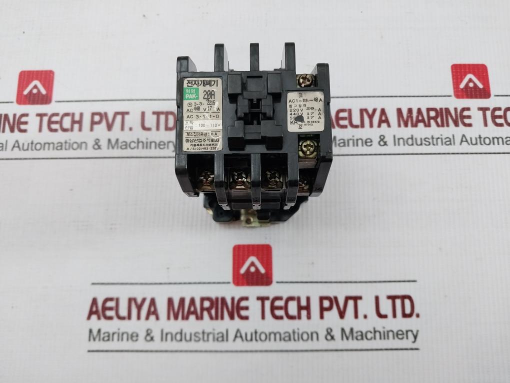 Pak 20a Anam Magnetic Contactor 100-110v/6a