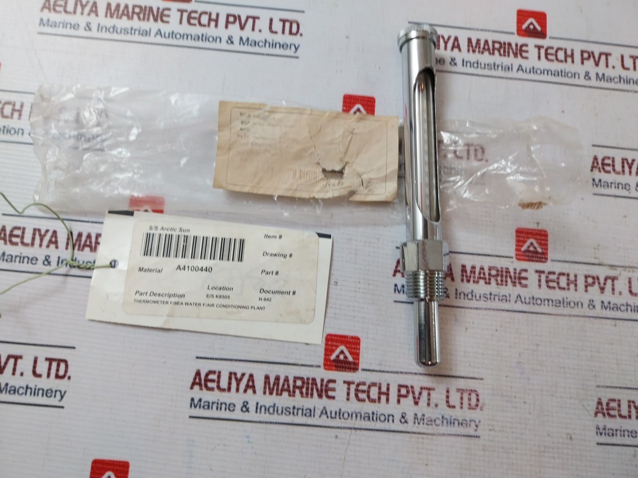 A4100440 Thermometer 0-100 Degree C Pt 1/2"