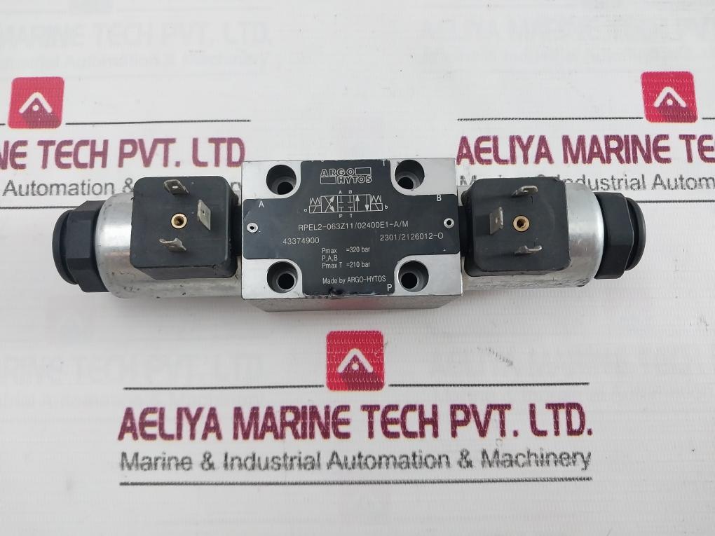 Argo-hytos Rpel2-063Z11/02400E1-a/M Hydraulic Solenoid Valve 24Vdc 320 Bar