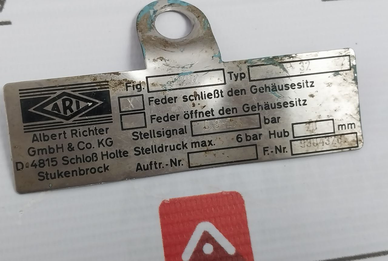 Ari Dp32 Pneumatic Actuator W/6Dr5310-0Ng00-0Aa0 Sipart Ps2 I/P Positioner