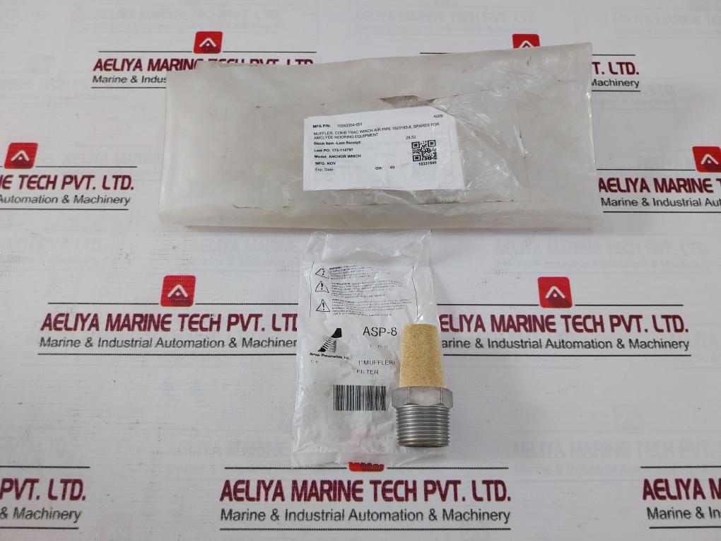 Arrow Pneumatics Asp-8 Pneumatics Exhaust Muffler 1" 10243354-001