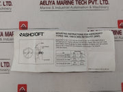 Ashcroft 63-1008-s-02B-3000#/Br-#160-03Ljllrf Pressure Gauge Kit Rev: E