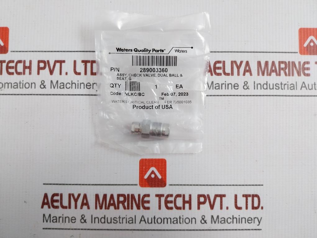 Assembly Check Valve Waters In New 289003360