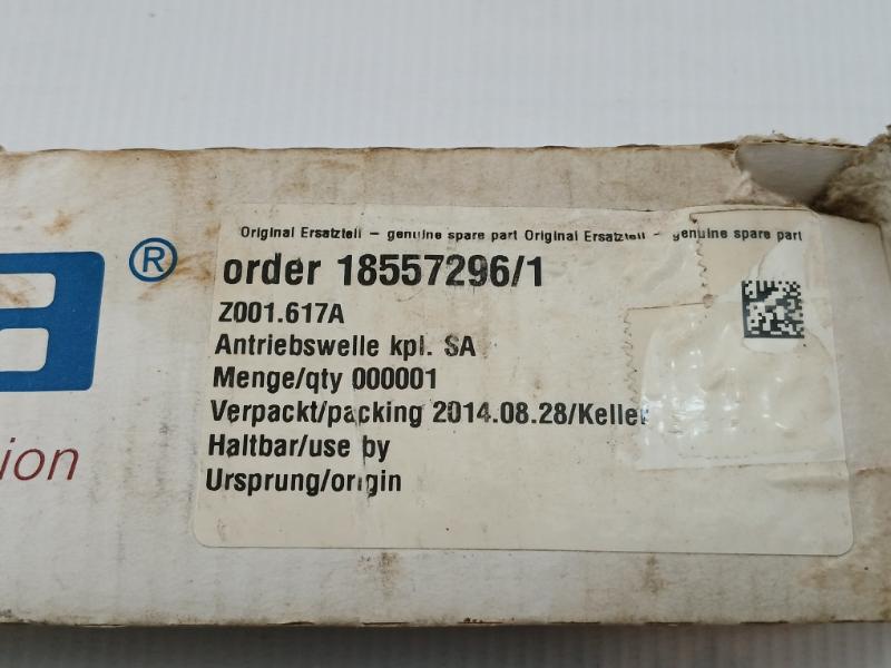 Assembly Z001.617a Worm Drive Shaft Auma In Used