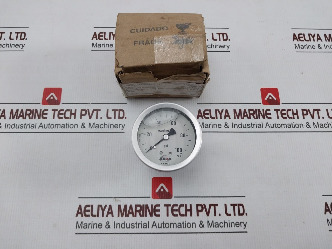 Asta Nbr 14105.1 Pressure Gauge Diameter 1/4 Pol Use Bop Tube 0-100 Psi