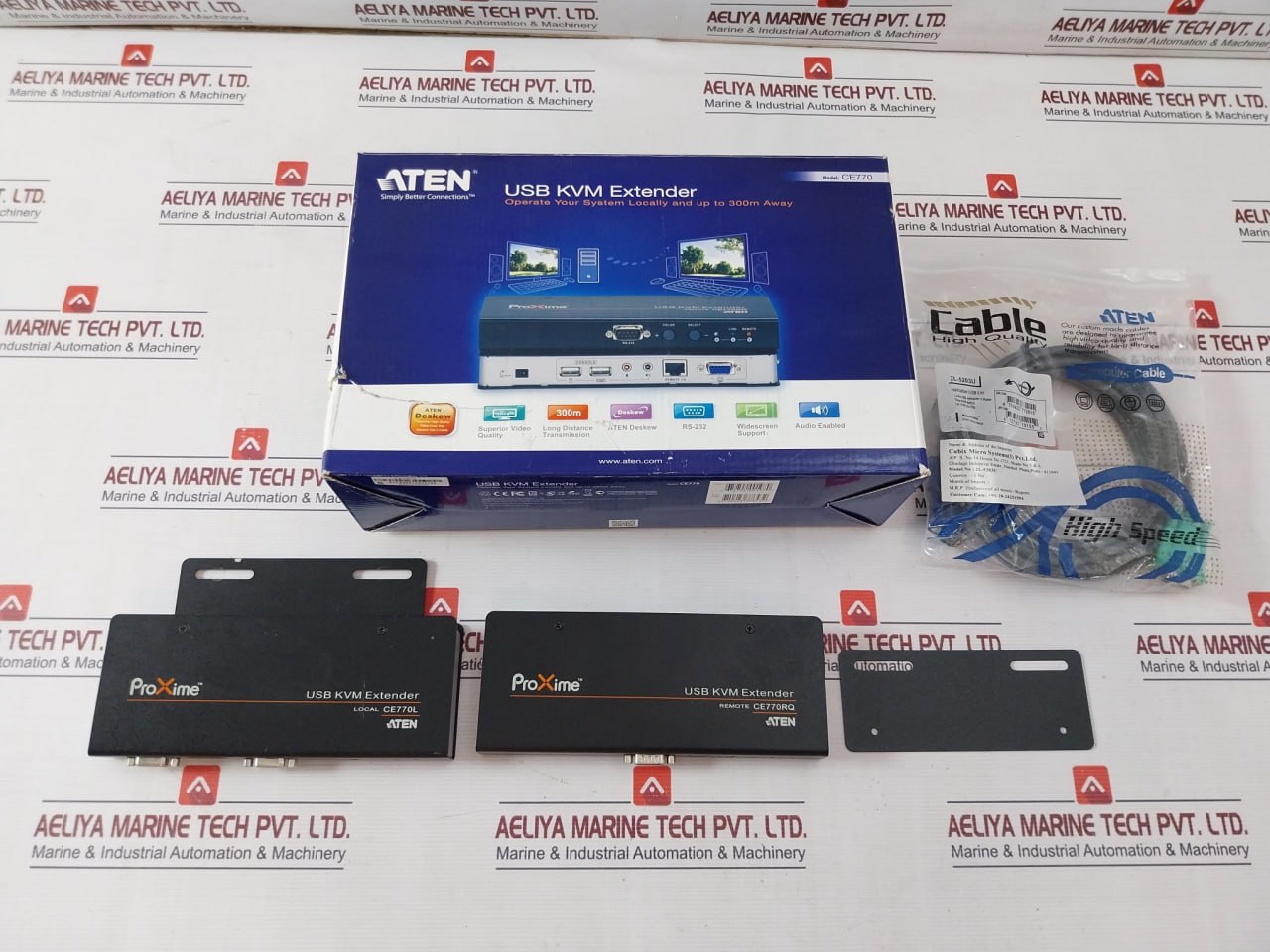 Aten Ce770 Kvm Extender Set Connect Usb Device To Kvm Switch Local Remote Unit