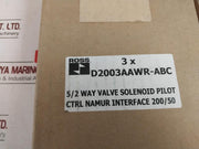 Automatic Valve D2003Aawr-abc 5/2 Way Valve With Solenoid Pilot Control 230V