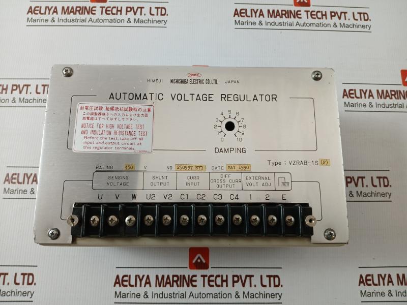 Automatic Voltage Regulator By Nishishiba Electric Vzrab-1s(P) - Used