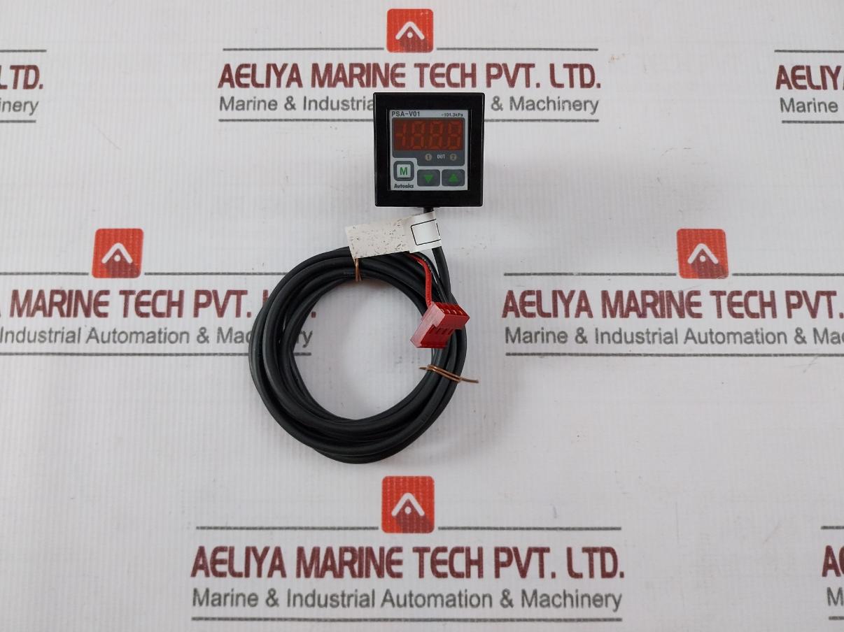 Autonics Psa-v01 Npt 1/8" Digital Pressure Sensor 2 Meter 12-24Vdc -101.3 Kpa